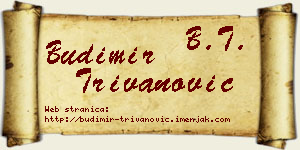 Budimir Trivanović vizit kartica